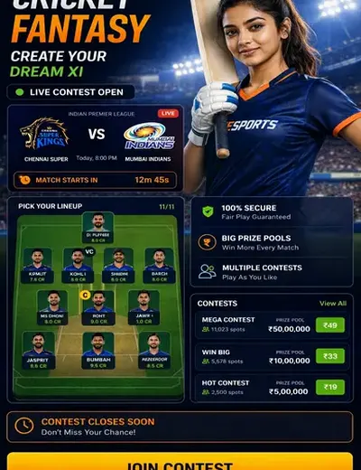 Betslot (bet slot) fantasy cricket & matchday visual 3